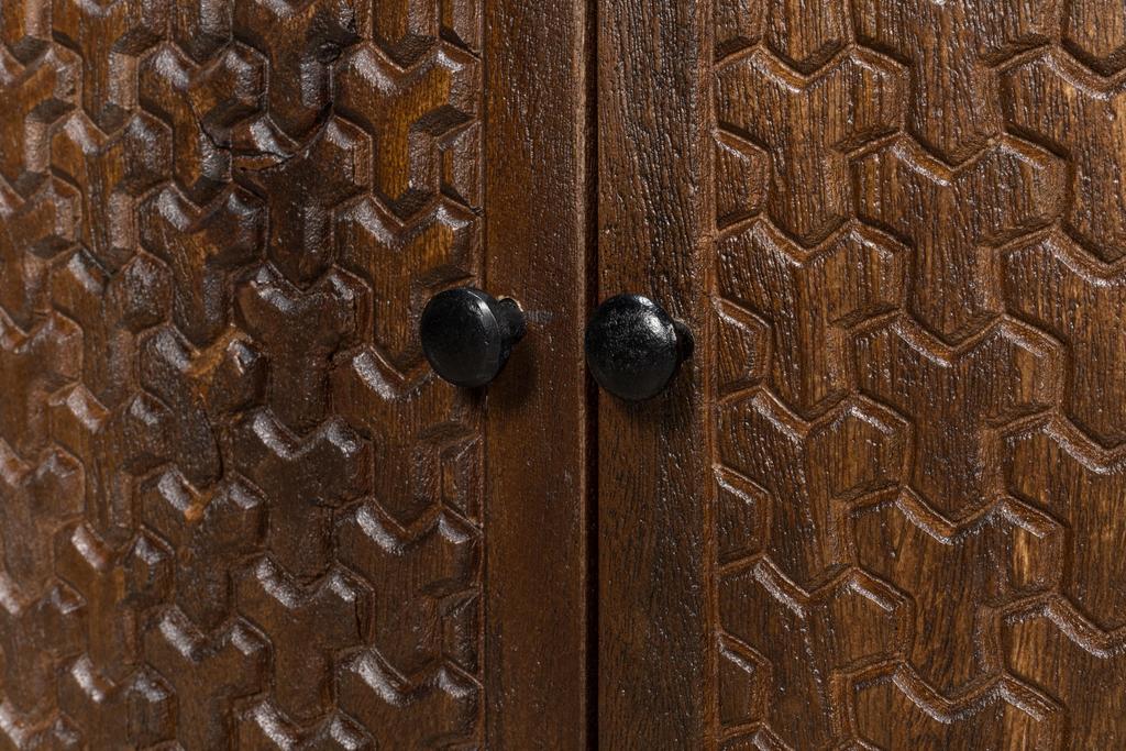 Battle Chainmail Brown Four Door Sideboard - Ornate Home