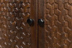 Battle Chainmail Brown Four Door Sideboard - Ornate Home