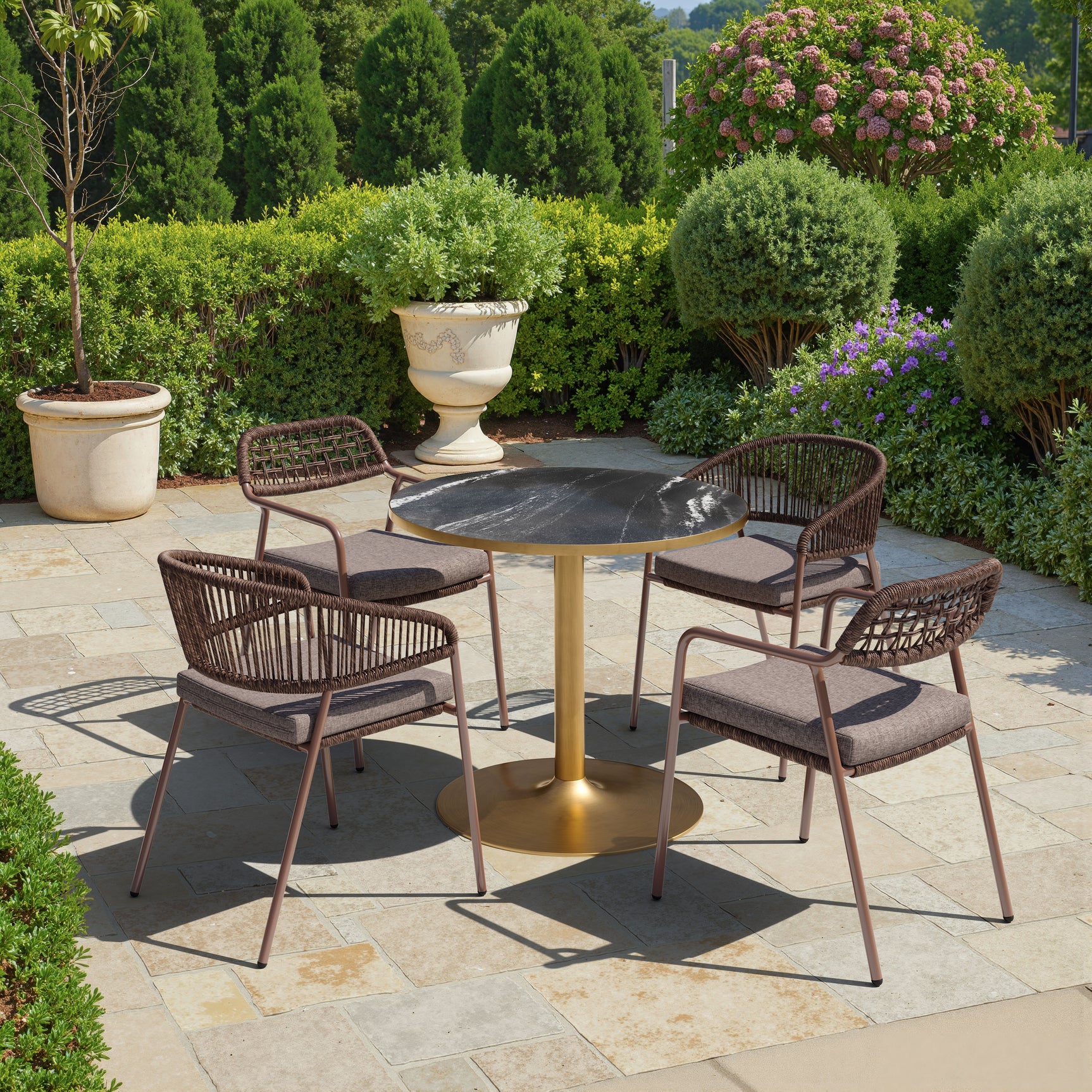 Batu Black & Gold Dining Table