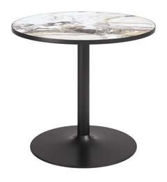 Batu Gray & Black Outdoor Dining Table - Ornate Home
