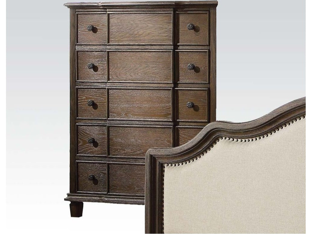 Baudouin Weathered Oak Chest - Ornate Home