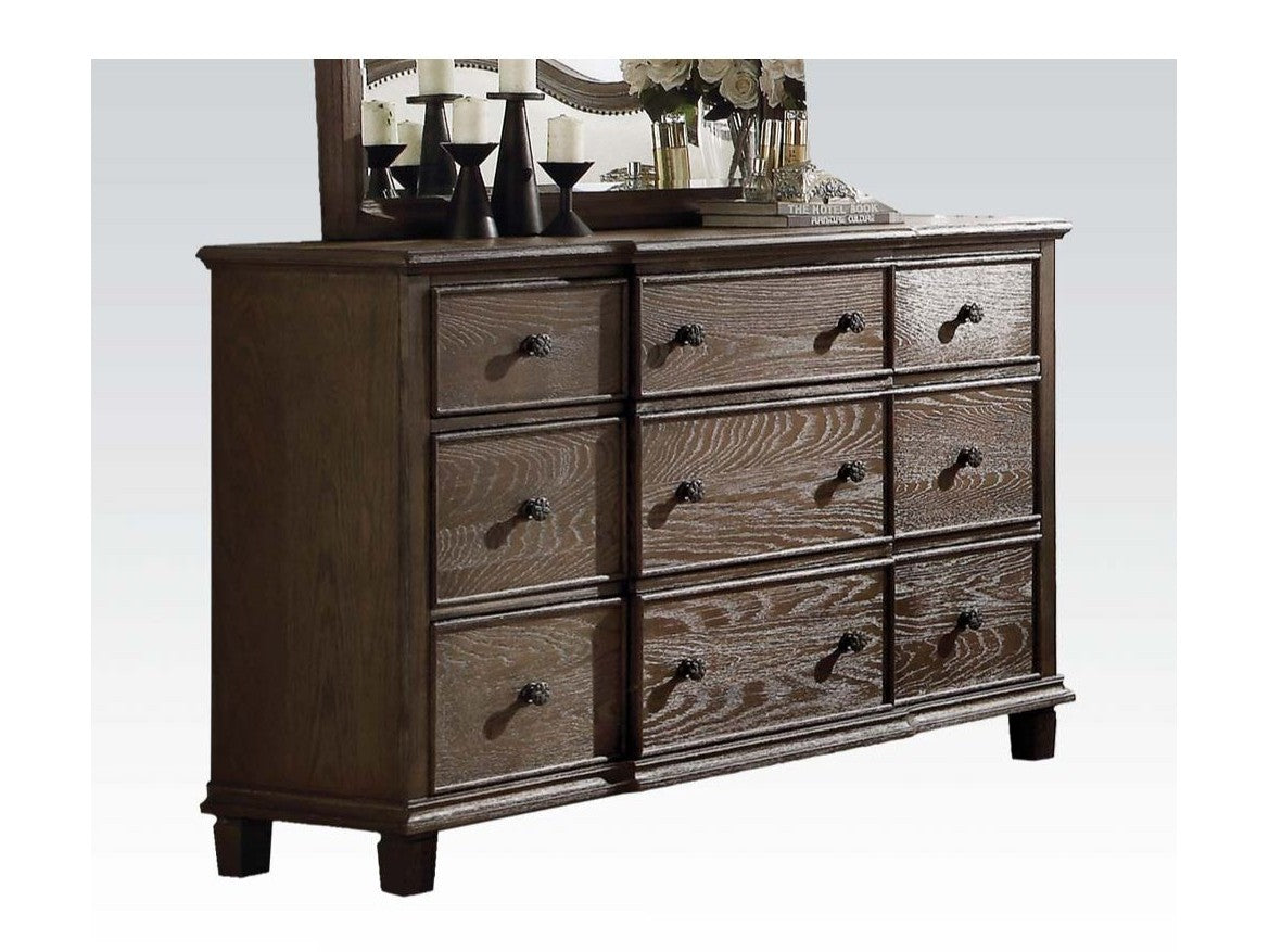 Baudouin Weathered Oak Dresser - Ornate Home