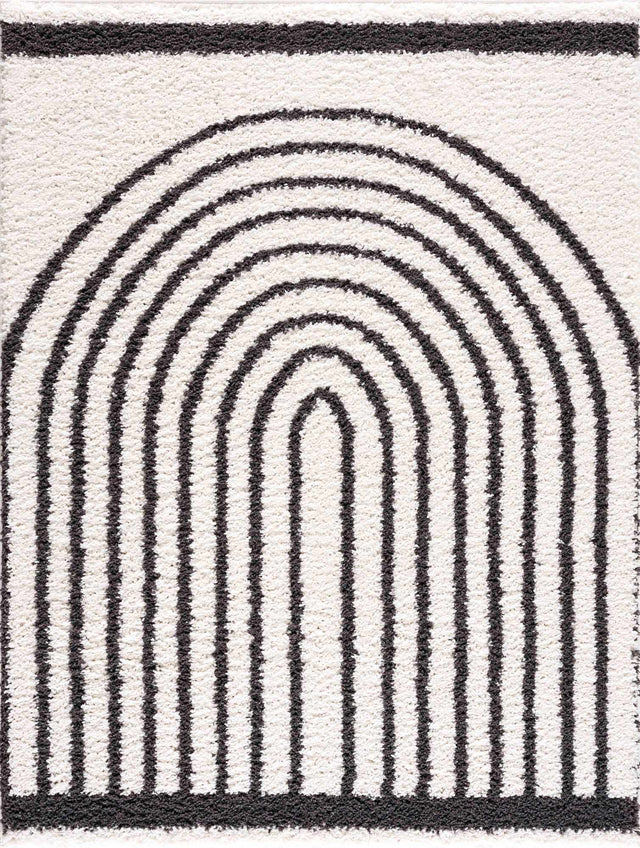 Bauer Plush Black Rainbow Rug - Clearance - Ornate Home