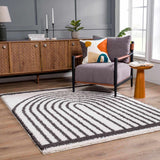 Bauer Plush Black Rainbow Rug - Clearance - Ornate Home