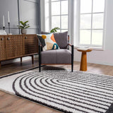 Bauer Plush Black Rainbow Rug - Clearance - Ornate Home
