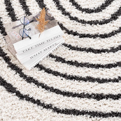 Bauer Plush Black Rainbow Rug - Clearance - Ornate Home