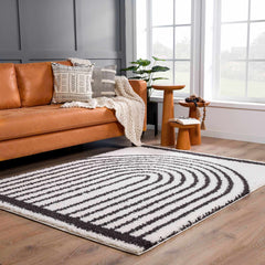 Bauer Plush Black Rainbow Rug - Clearance - Ornate Home