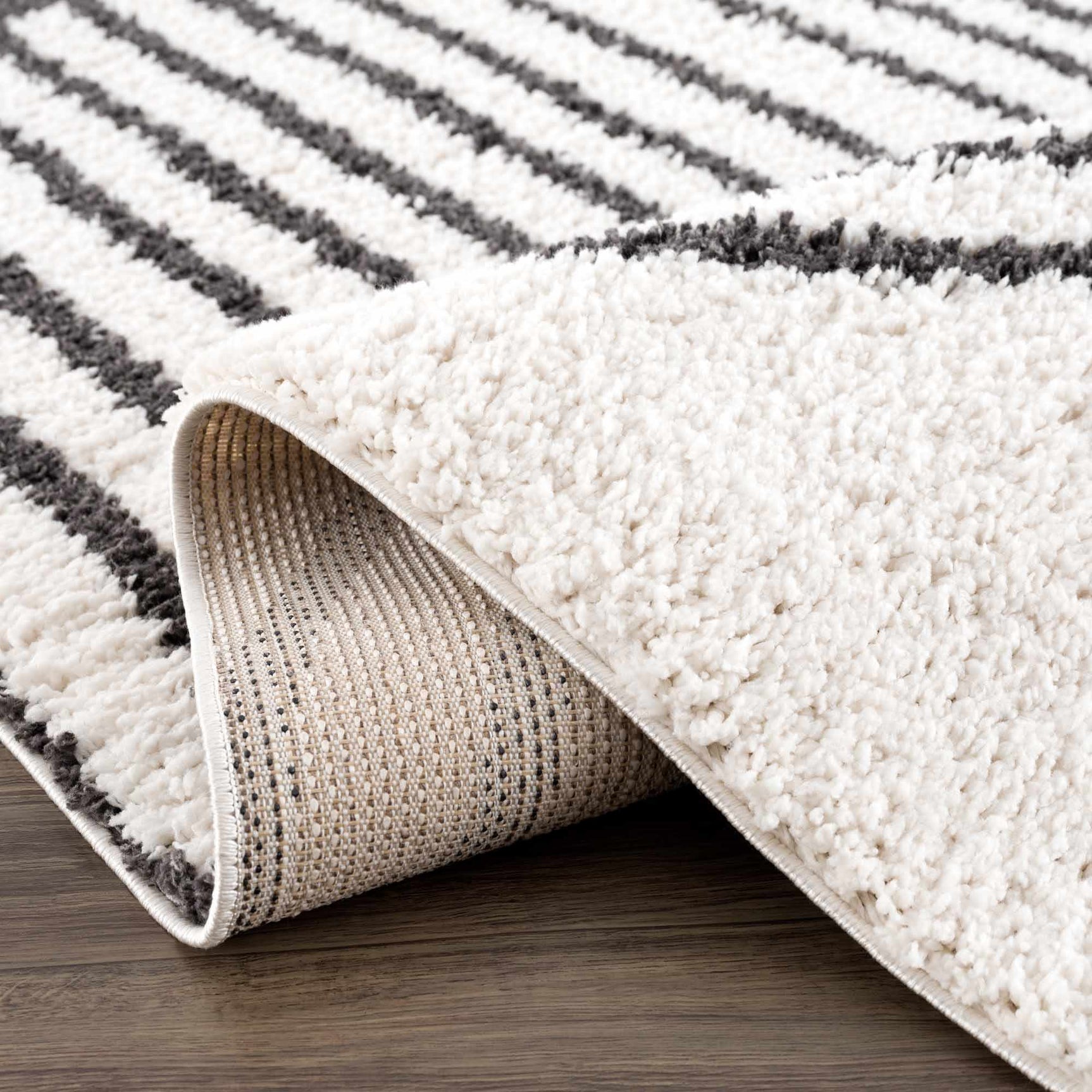 Bauer Plush Black Rainbow Rug - Clearance - Ornate Home
