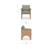 Bauer Sage/Natural Dining Chair - Ornate Home