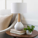 Baugo White Ceramic Table Lamp - Ornate Home