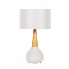 Baugo White Ceramic Table Lamp - Ornate Home