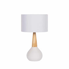 Baugo White Ceramic Table Lamp - Ornate Home