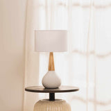 Baugo White Ceramic Table Lamp - Ornate Home