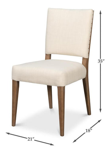 Bauhaus Beige Chair with Brown Leg (Set of 2) - Ornate Home