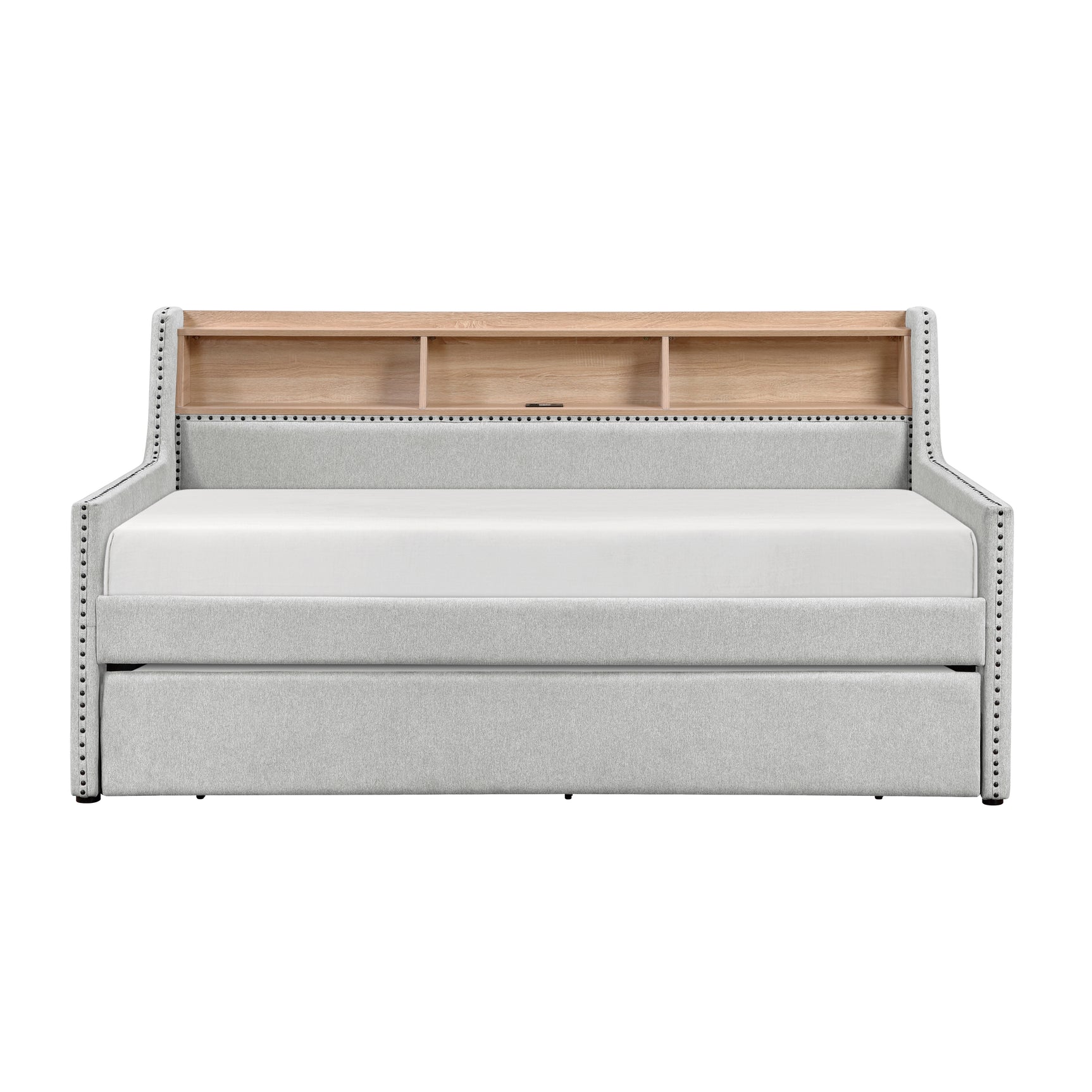 Baxter Light Gray Twin Daybed with Trundle - Ornate Home