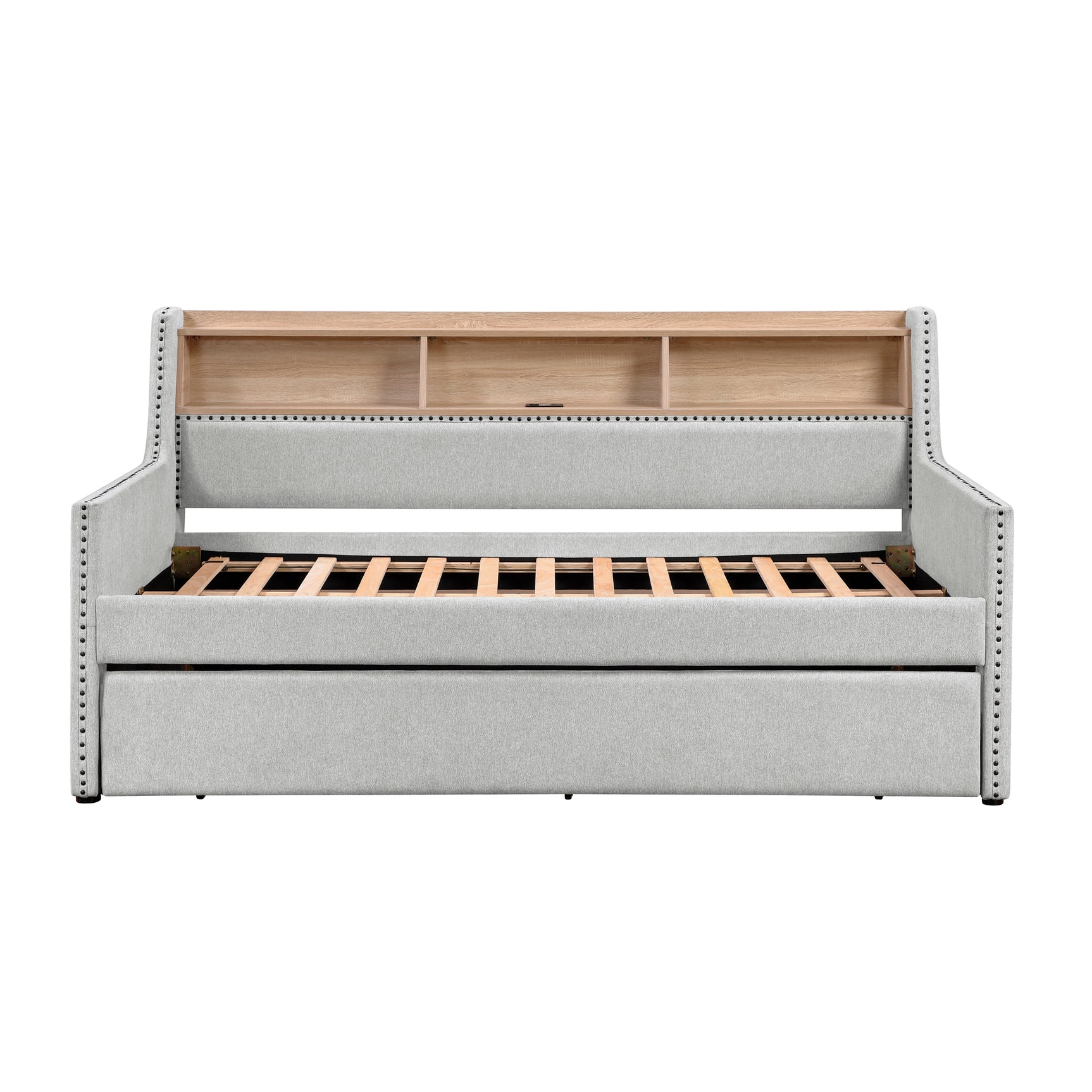 Baxter Light Gray Twin Daybed with Trundle - Ornate Home