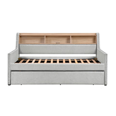 Baxter Light Gray Twin Daybed with Trundle - Ornate Home
