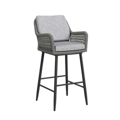 Bayhill Black/Grey Outdoor Barstool (Set of 2) - Ornate Home