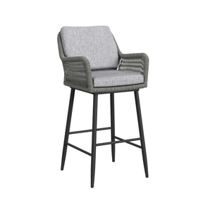 Bayhill Black/Grey Outdoor Barstool (Set of 2) - Ornate Home