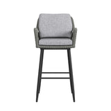 Bayhill Black/Grey Outdoor Barstool (Set of 2) - Ornate Home