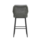 Bayhill Black/Grey Outdoor Barstool (Set of 2) - Ornate Home