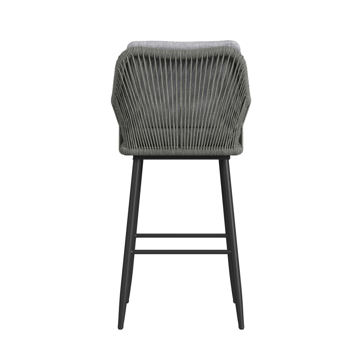 Bayhill Black/Grey Outdoor Barstool (Set of 2) - Ornate Home