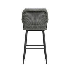 Bayhill Black/Grey Outdoor Barstool (Set of 2) - Ornate Home