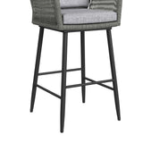 Bayhill Black/Grey Outdoor Barstool (Set of 2) - Ornate Home