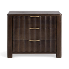 Baylee Cocoa Brown 3-Drawer Nightstand