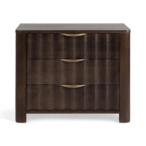 Baylee Cocoa Brown 3-Drawer Nightstand