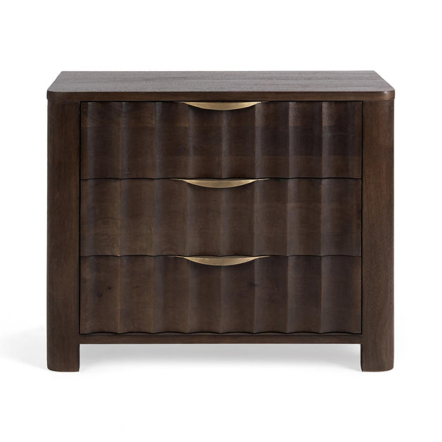 Baylee Cocoa Brown 3-Drawer Nightstand