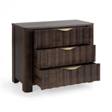 Baylee Cocoa Brown 3-Drawer Nightstand