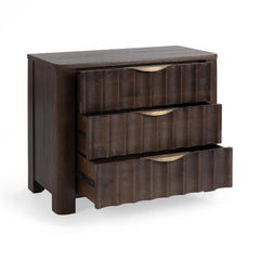 Baylee Cocoa Brown 3-Drawer Nightstand