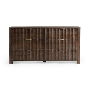 Baylee Cocoa Brown 6 Drawer Dresser - Ornate Home