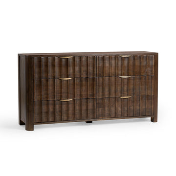 Baylee Cocoa Brown 6 Drawer Dresser - Ornate Home