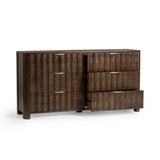 Baylee Cocoa Brown 6 Drawer Dresser - Ornate Home