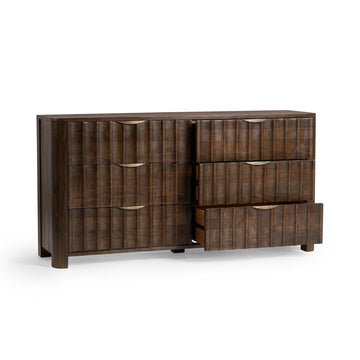 Baylee Cocoa Brown 6 Drawer Dresser - Ornate Home