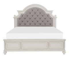 Baylesford Antique White/Brown-Gray 5-Piece Queen Bedroom Set - Ornate Home