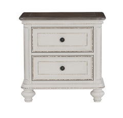 Baylesford Antique White/Brown-Gray 5-Piece Queen Bedroom Set - Ornate Home