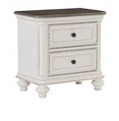 Baylesford Antique White/Brown-Gray 5-Piece Queen Bedroom Set - Ornate Home