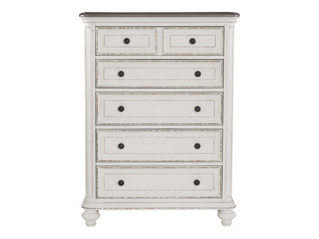 Baylesford Antique White Chest - Ornate Home