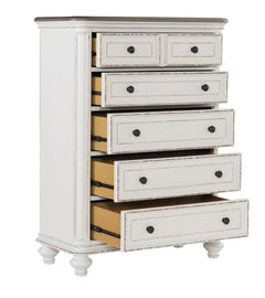 Baylesford Antique White Chest - Ornate Home