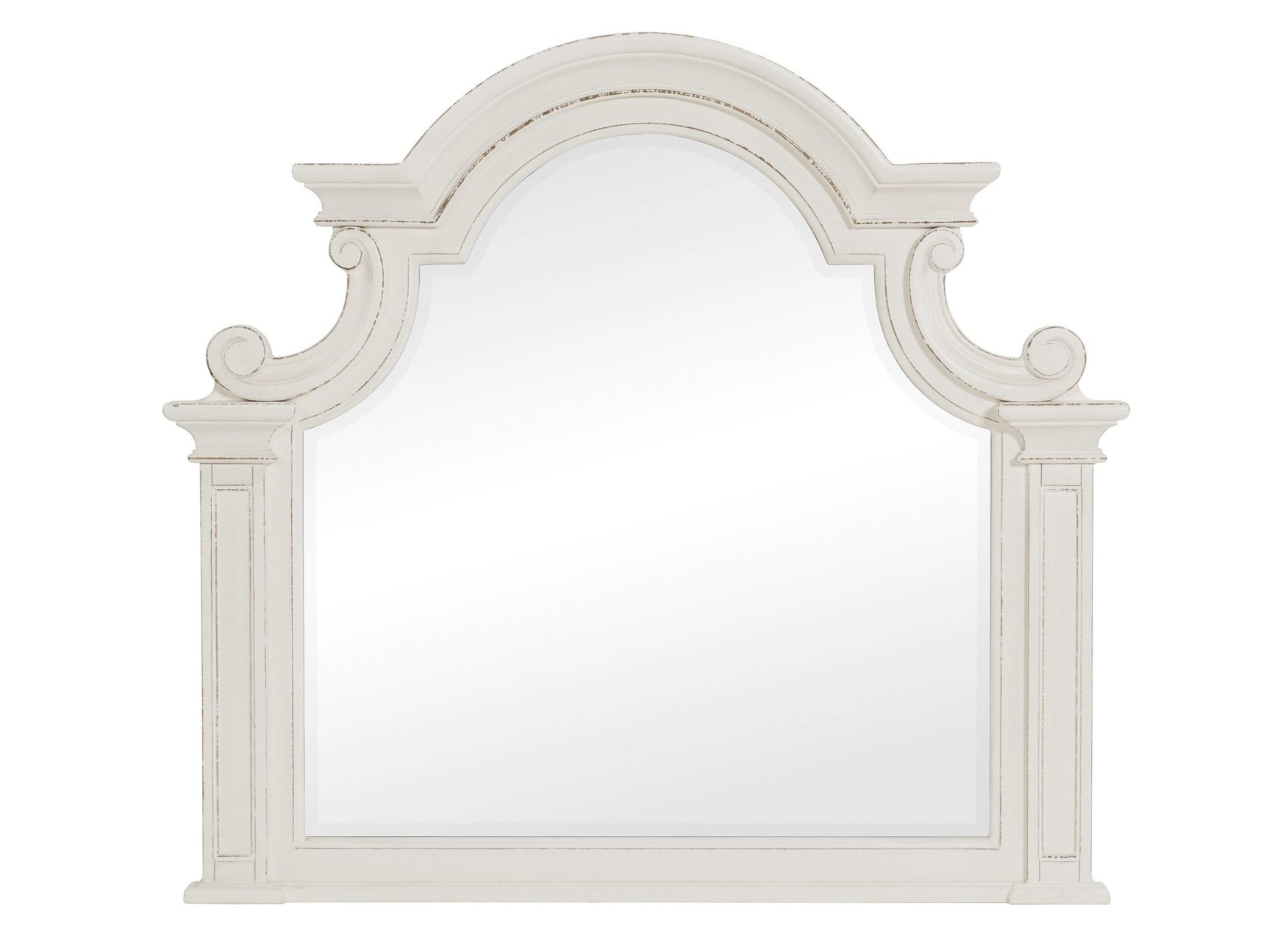 Baylesford Antique White Dresser Top Mirror - Ornate Home