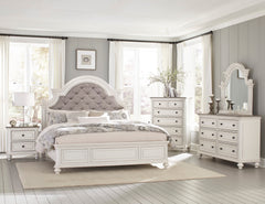 Baylesford Antique White Eastern King Bed - Ornate Home