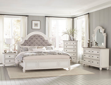Baylesford Antique White Eastern King Bed - Ornate Home