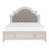 Baylesford Antique White Eastern King Bed - Ornate Home