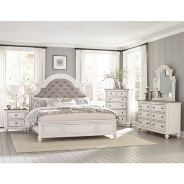Baylesford Antique White Eastern King Bed - Ornate Home