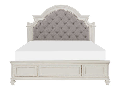 Baylesford Antique White / Gray Queen Bed - Ornate Home