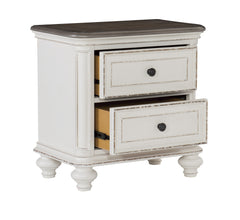 Baylesford Antique White Nightstand - Ornate Home