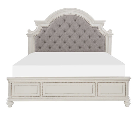 Baylesford Antique White Queen Panel Bed - Ornate Home